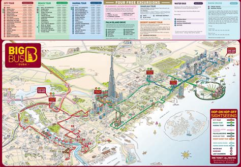 dubai map with attractions